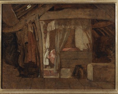 Das Bett im Dachboden von John Linnell